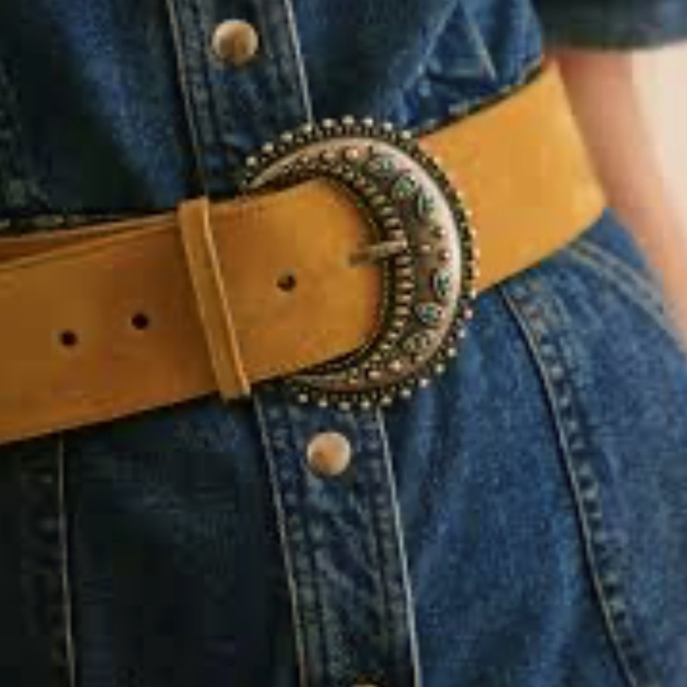 Private bundle / Sezane Louve belt in Camel, Austin trousers 40 (cream)